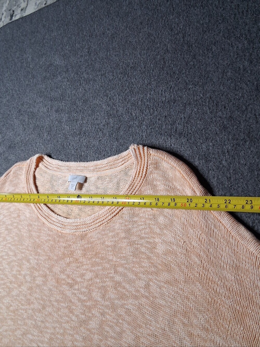 J. Jill Womens Peach 100% Cotton Knit Dolman Long Sleeve Oversized Sweater 4X - Picture 11 of 12